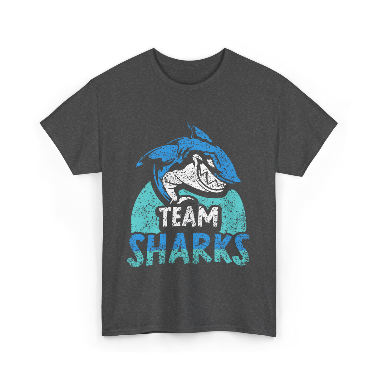 Team Sharks Shark Lovers Sharks T-Shirt - Dark Heather