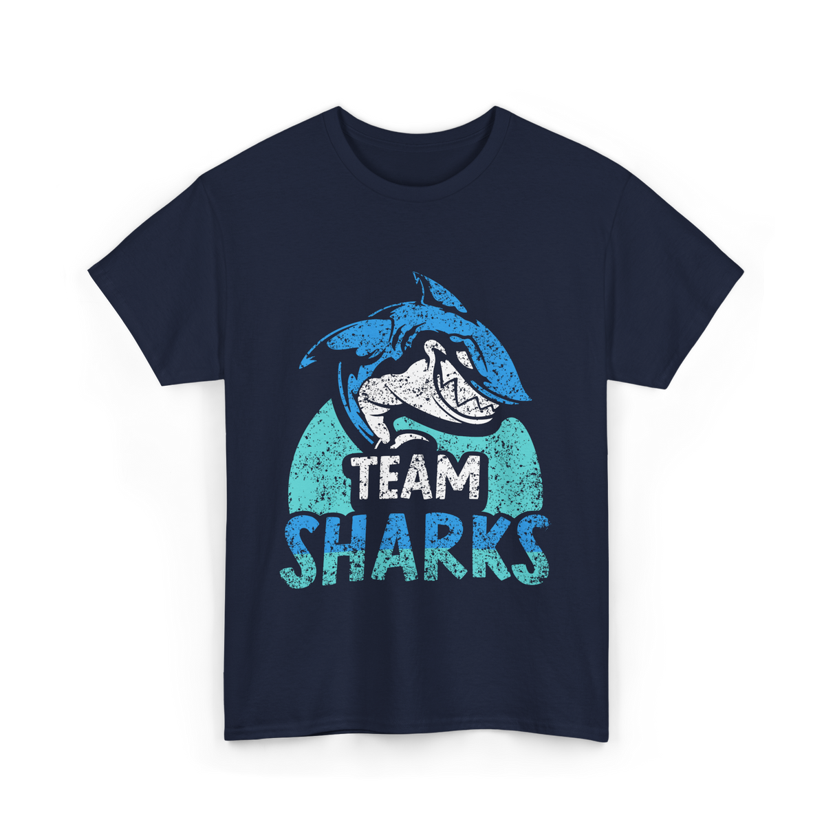 Team Sharks Shark Lovers Sharks T-Shirt - Navy