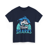 Team Sharks Shark Lovers Sharks T-Shirt - Navy