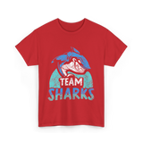 Team Sharks Shark Lovers Sharks T-Shirt - Red