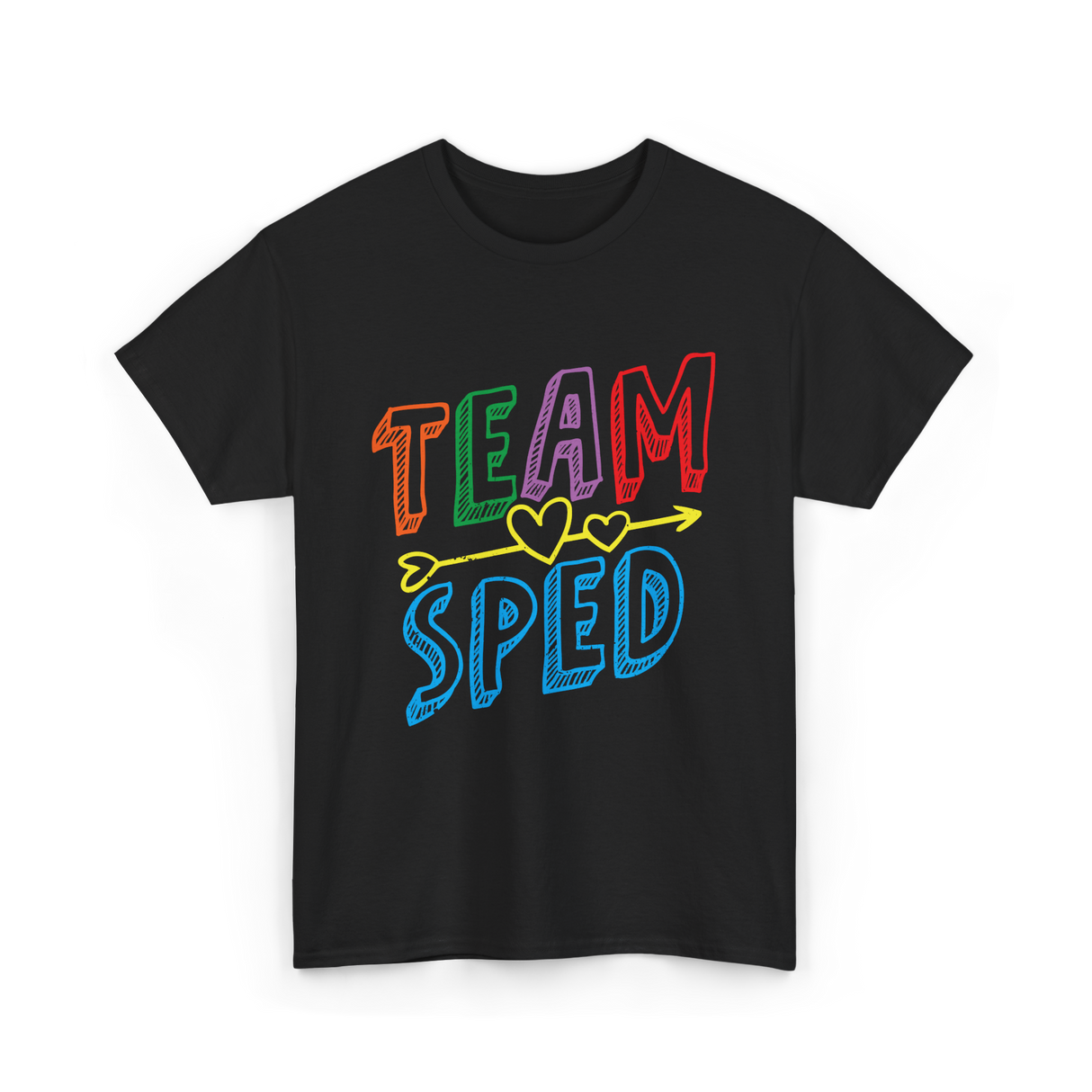 Team Sped Awareness Special Education T-Shirt - Black