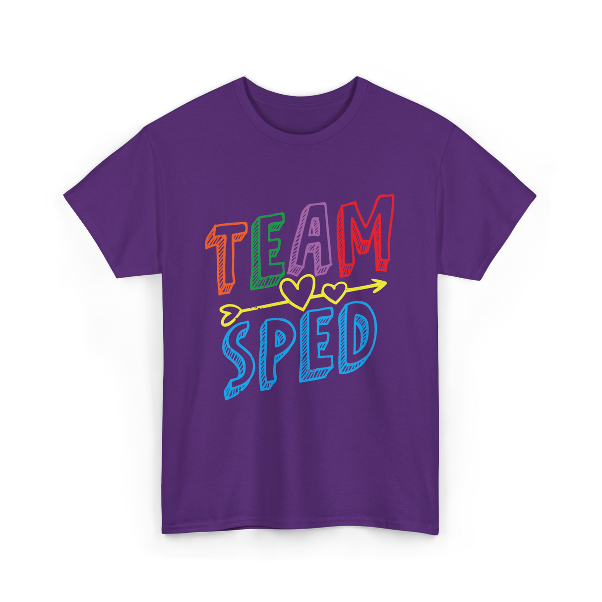 Team Sped Awareness Special Education T-Shirt - Purple