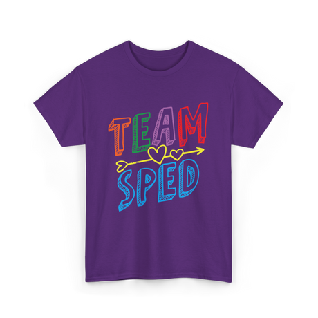 Team Sped Awareness Special Education T-Shirt - Purple