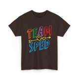 Team Sped Awareness Special Education T-Shirt - Dark Chocolate