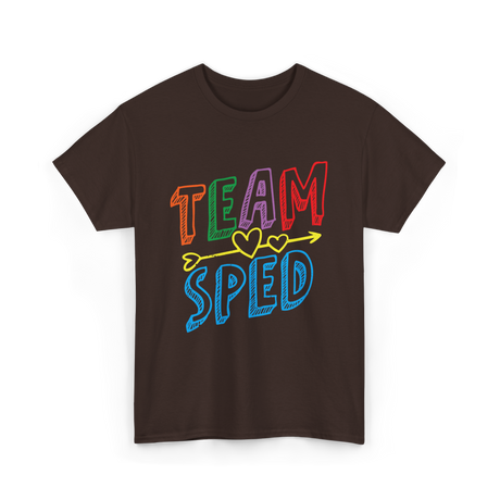 Team Sped Awareness Special Education T-Shirt - Dark Chocolate