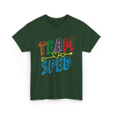 Team Sped Awareness Special Education T-Shirt - Forest Green