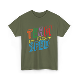 Team Sped Awareness Special Education T-Shirt - Military Green