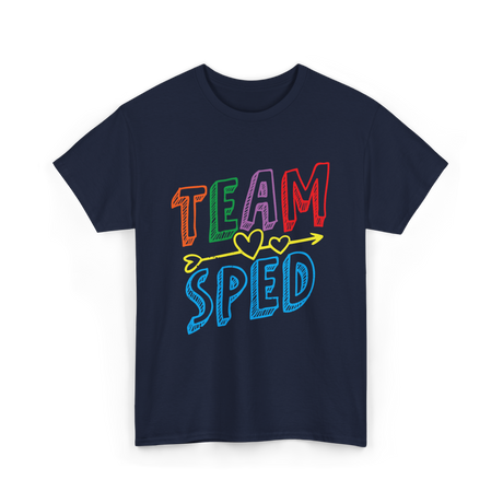 Team Sped Awareness Special Education T-Shirt - Navy