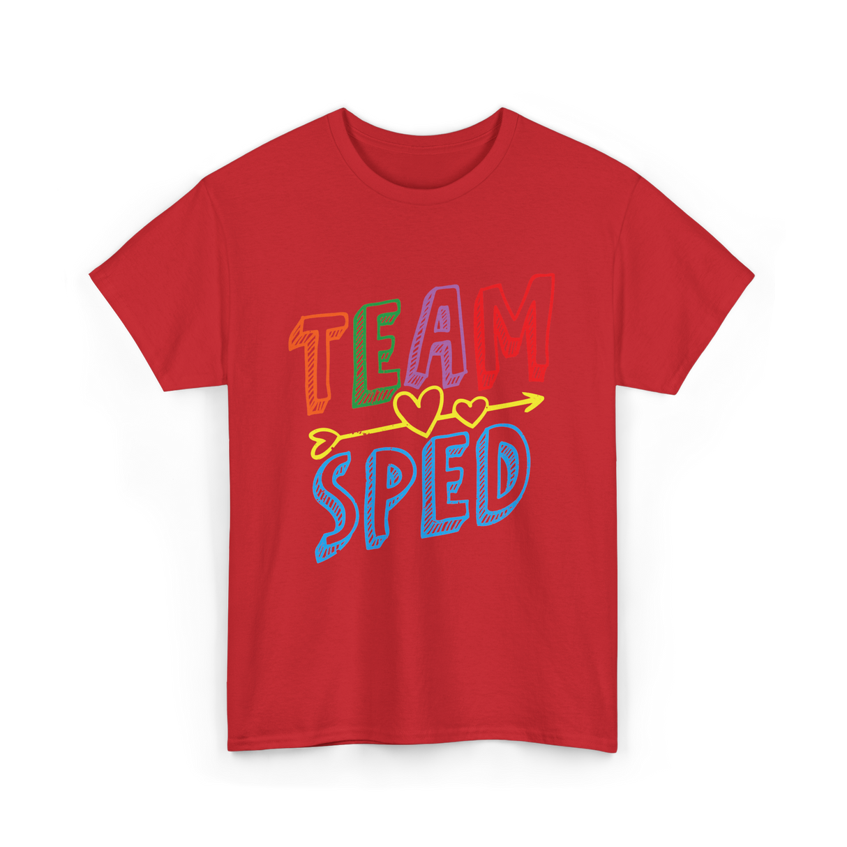 Team Sped Awareness Special Education T-Shirt - Red