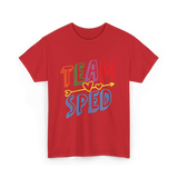 Team Sped Awareness Special Education T-Shirt - Red