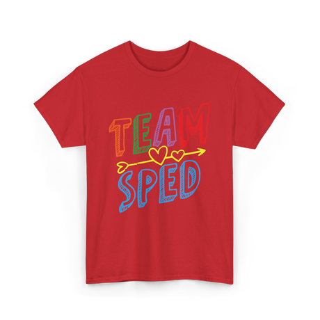 Team Sped Awareness Special Education T-Shirt - Red