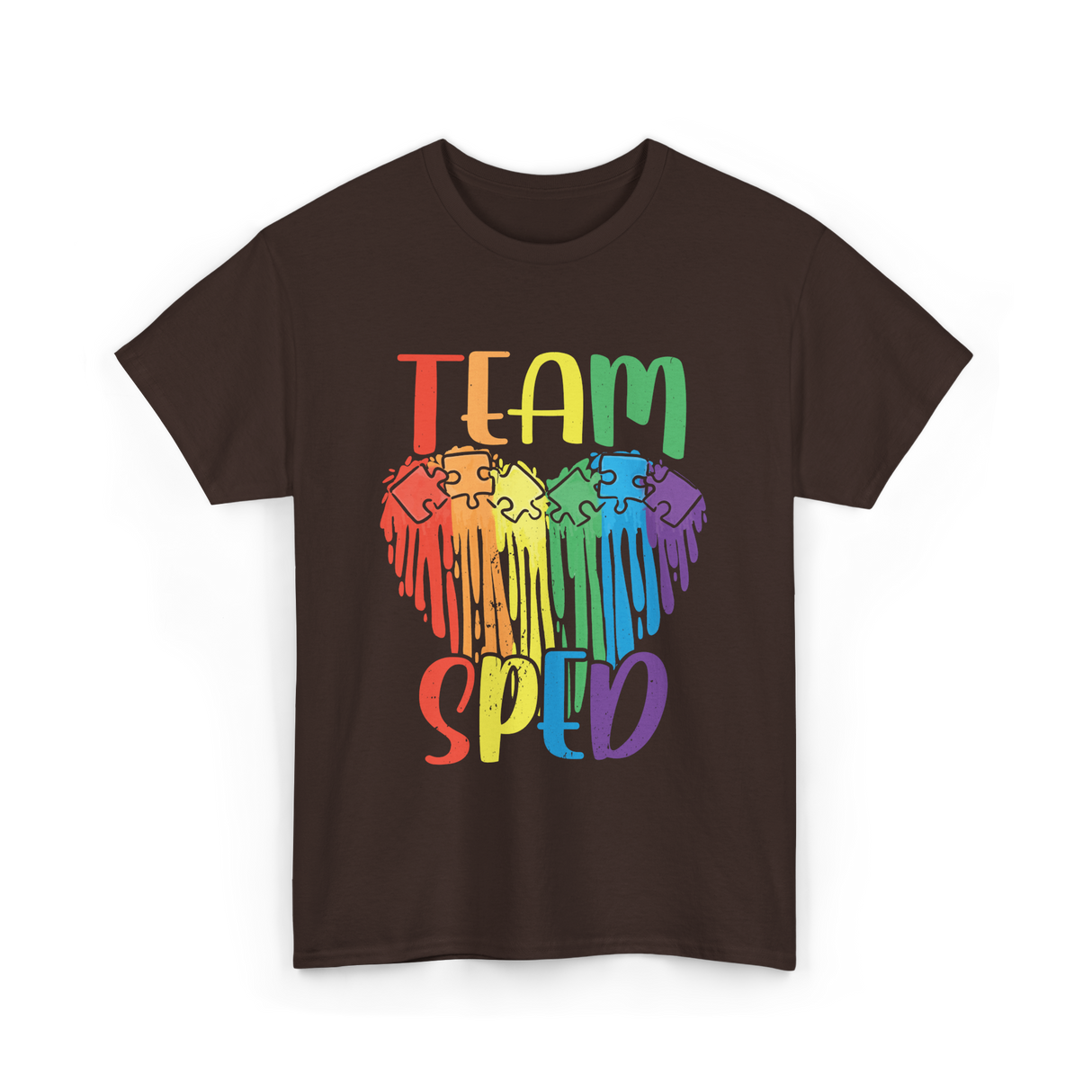 Team Sped Special Education Awareness T-Shirt - Dark Chocolate