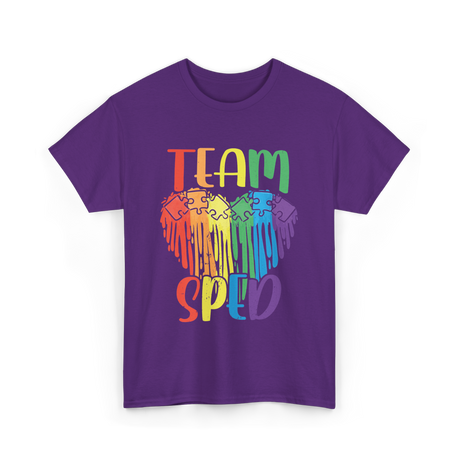 Team Sped Special Education Awareness T-Shirt - Purple