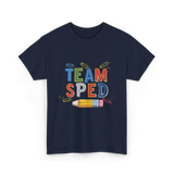 Team Sped Special Education Support T-Shirt - Navy