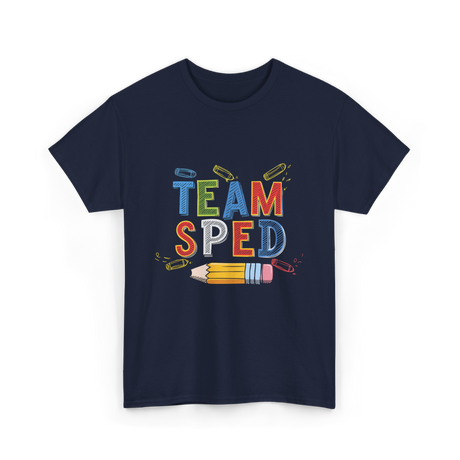 Team Sped Special Education Support T-Shirt - Navy