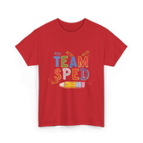 Team Sped Special Education Support T-Shirt - Red