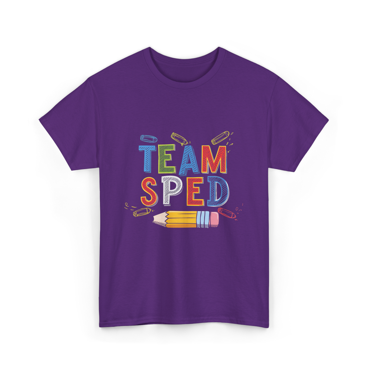 Team Sped Special Education Support T-Shirt - Purple