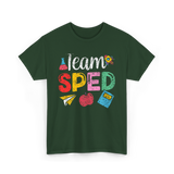 Team Sped Special Education Teacher T-Shirt - Forest Green