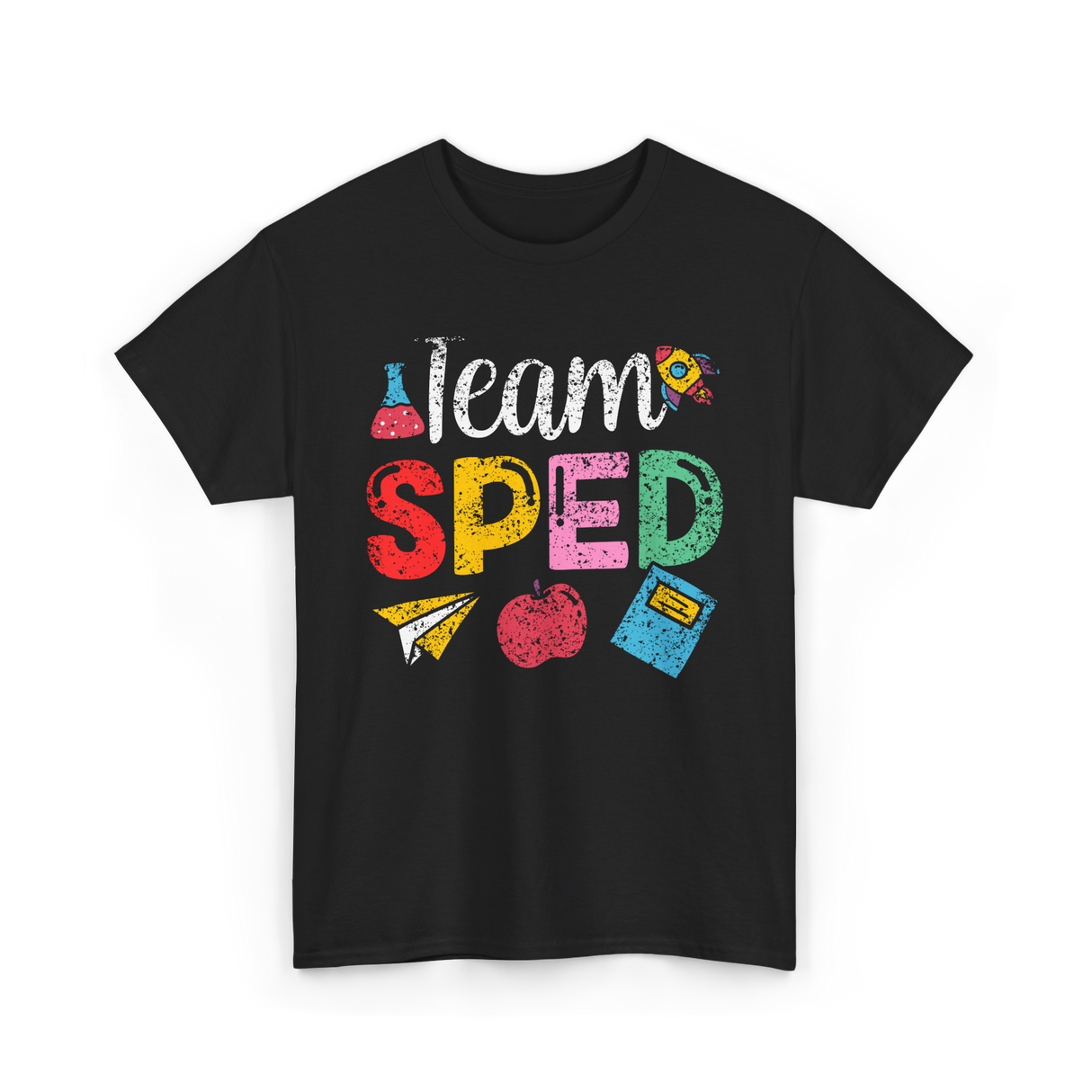 Team Sped Special Education Teacher T-Shirt - Black