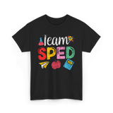 Team Sped Special Education Teacher T-Shirt - Black