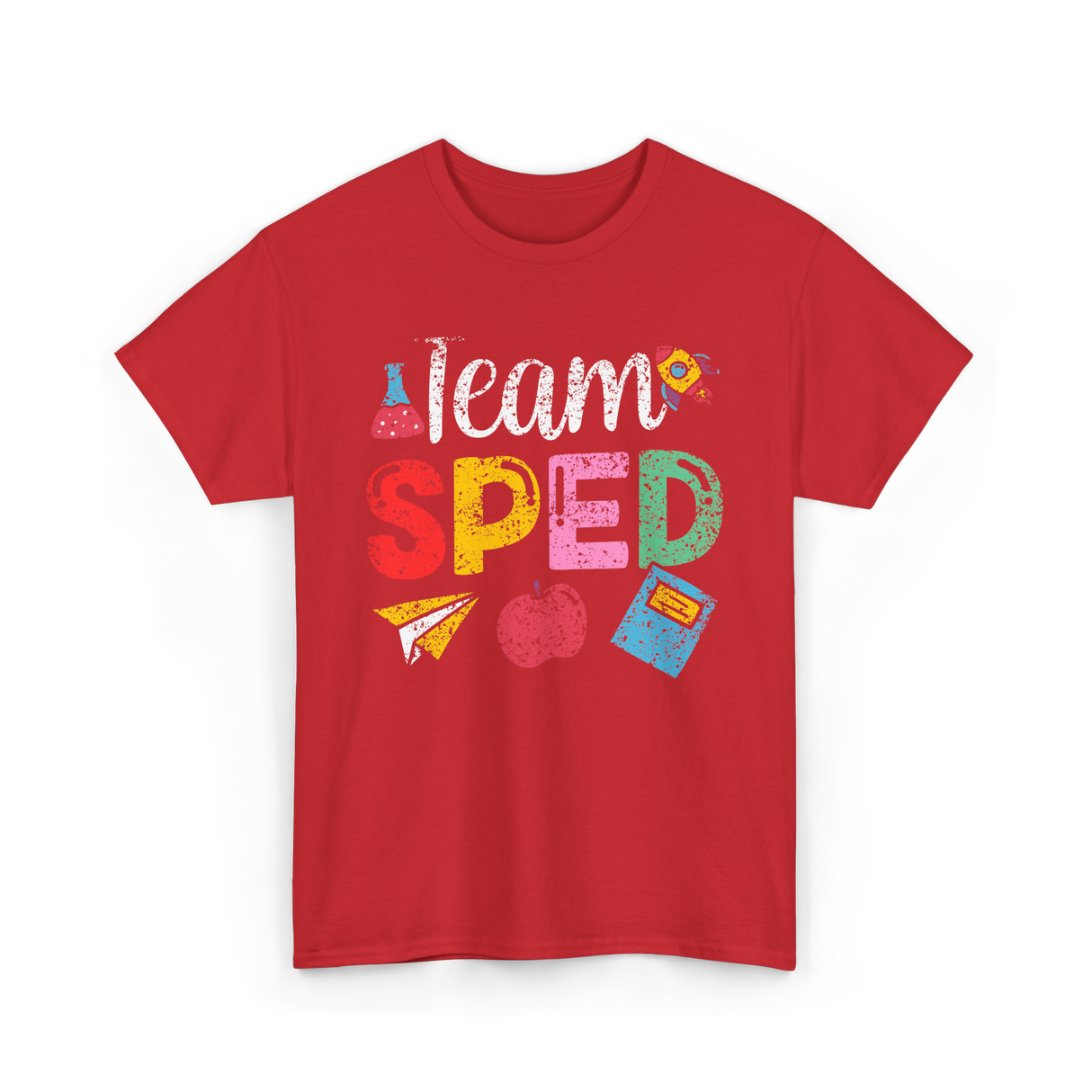 Team Sped Special Education Teacher T-Shirt - Red