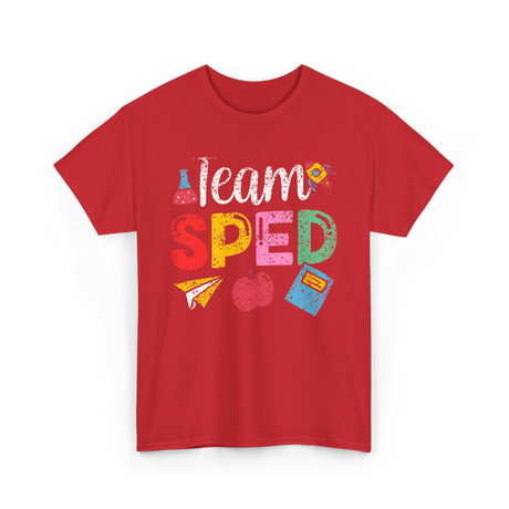 Team Sped Special Education Teacher T-Shirt - Red