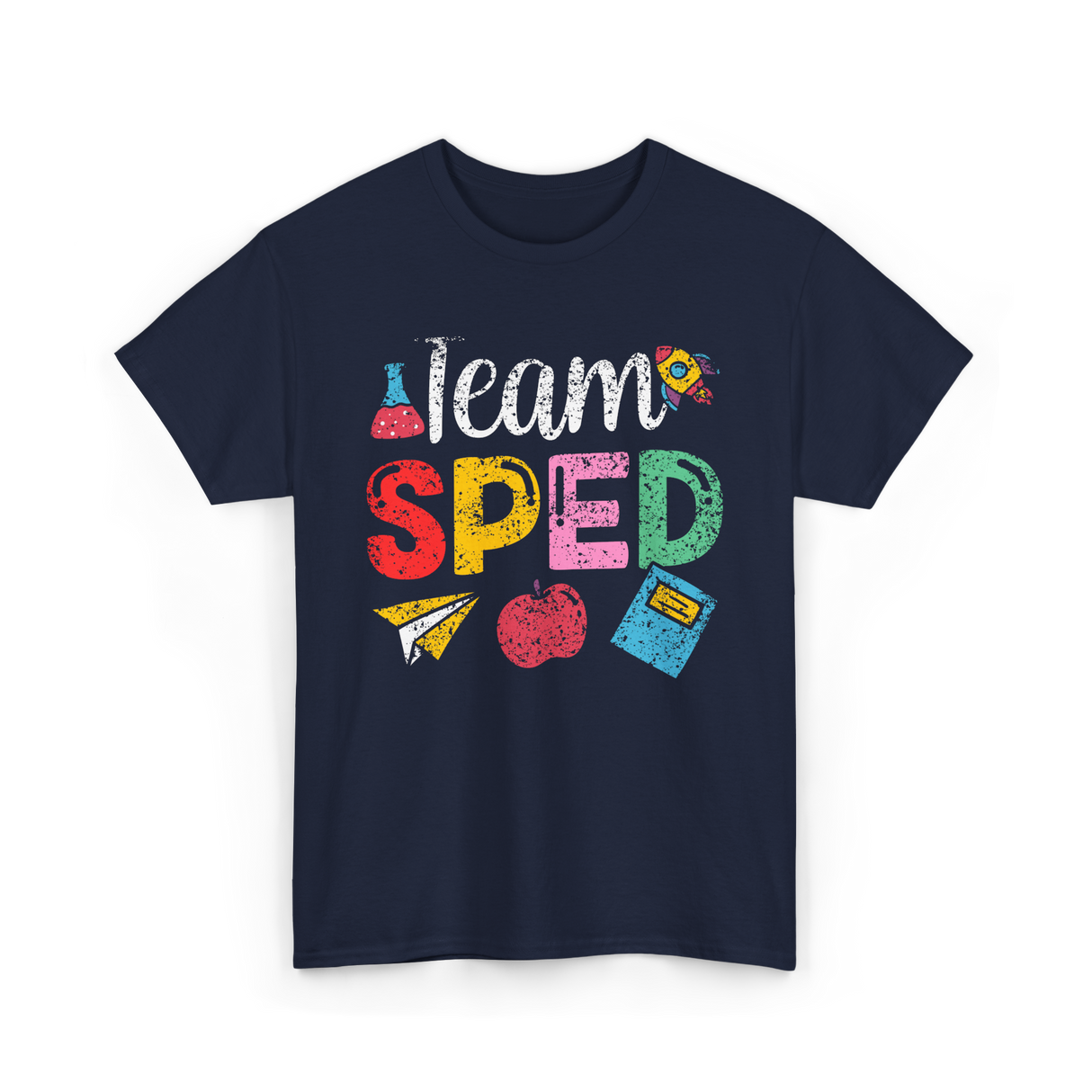 Team Sped Special Education Teacher T-Shirt - Navy