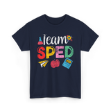 Team Sped Special Education Teacher T-Shirt - Navy