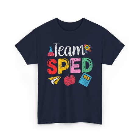 Team Sped Special Education Teacher T-Shirt - Navy