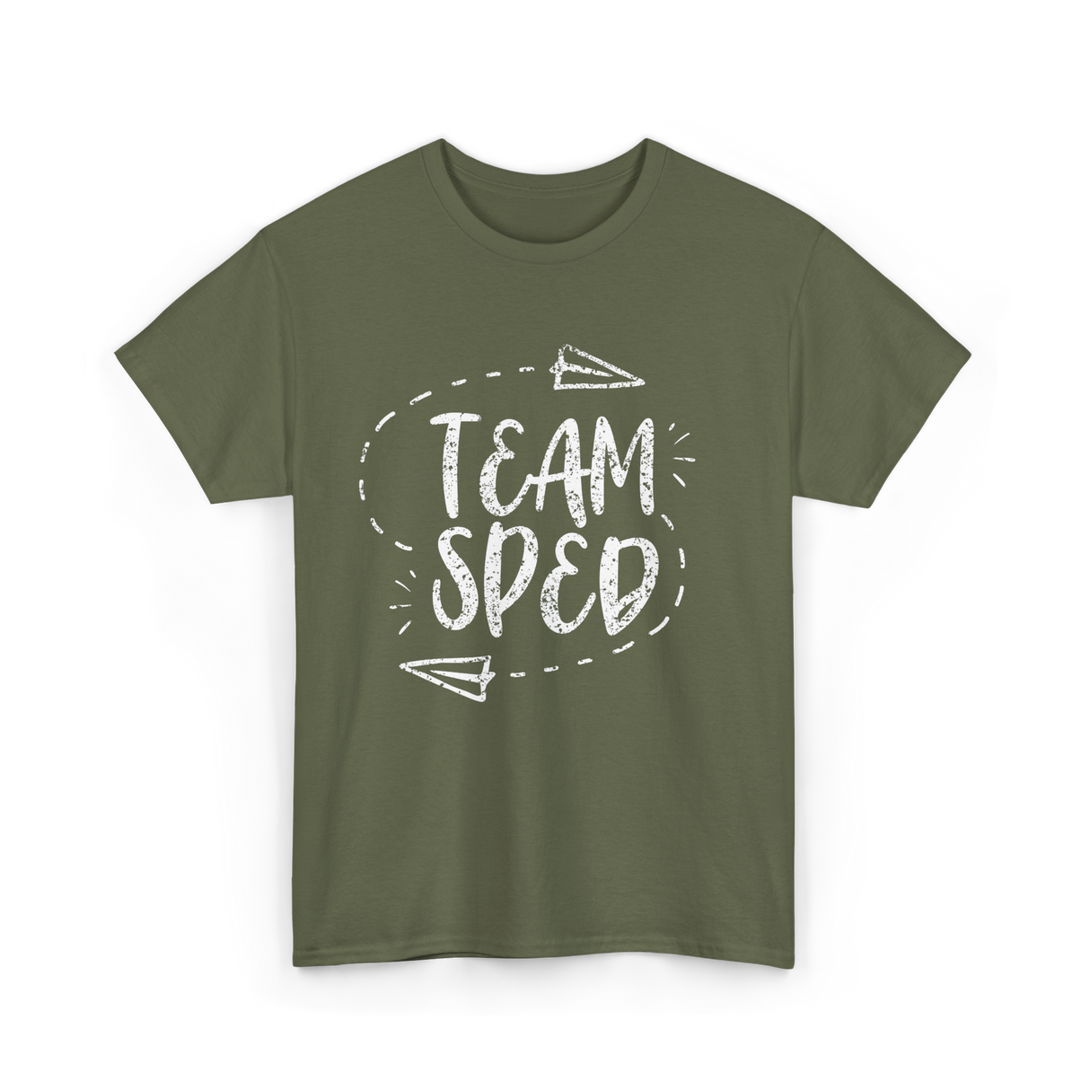 Team Sped Special Education Teacher T-Shirt - Military Green