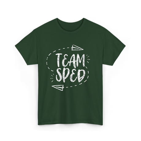 Team Sped Special Education Teacher T-Shirt - Forest Green