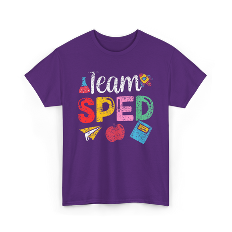 Team Sped Special Education Teacher T-Shirt - Purple