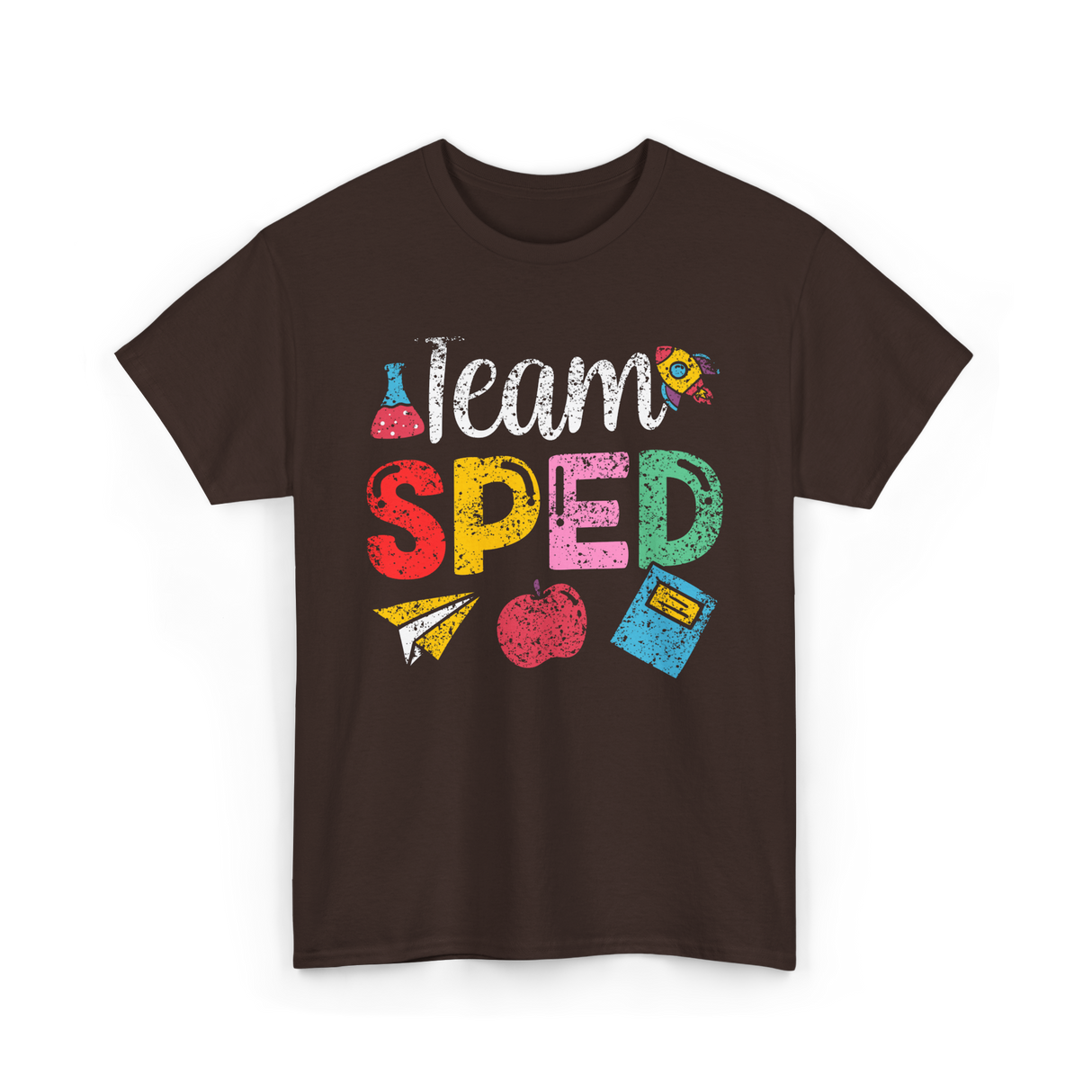 Team Sped Special Education Teacher T-Shirt - Dark Chocolate