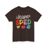 Team Sped Special Education Teacher T-Shirt - Dark Chocolate