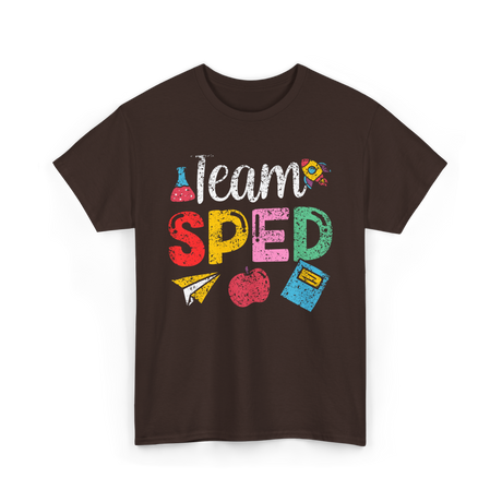 Team Sped Special Education Teacher T-Shirt - Dark Chocolate