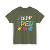 Team Sped Special Education Teacher T-Shirt - Military Green