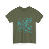 Tech Circuit Design Tech Enthusiast T-Shirt - Military Green