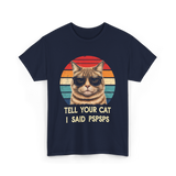 Tell Your Cat I Said Cat T-Shirt - Navy