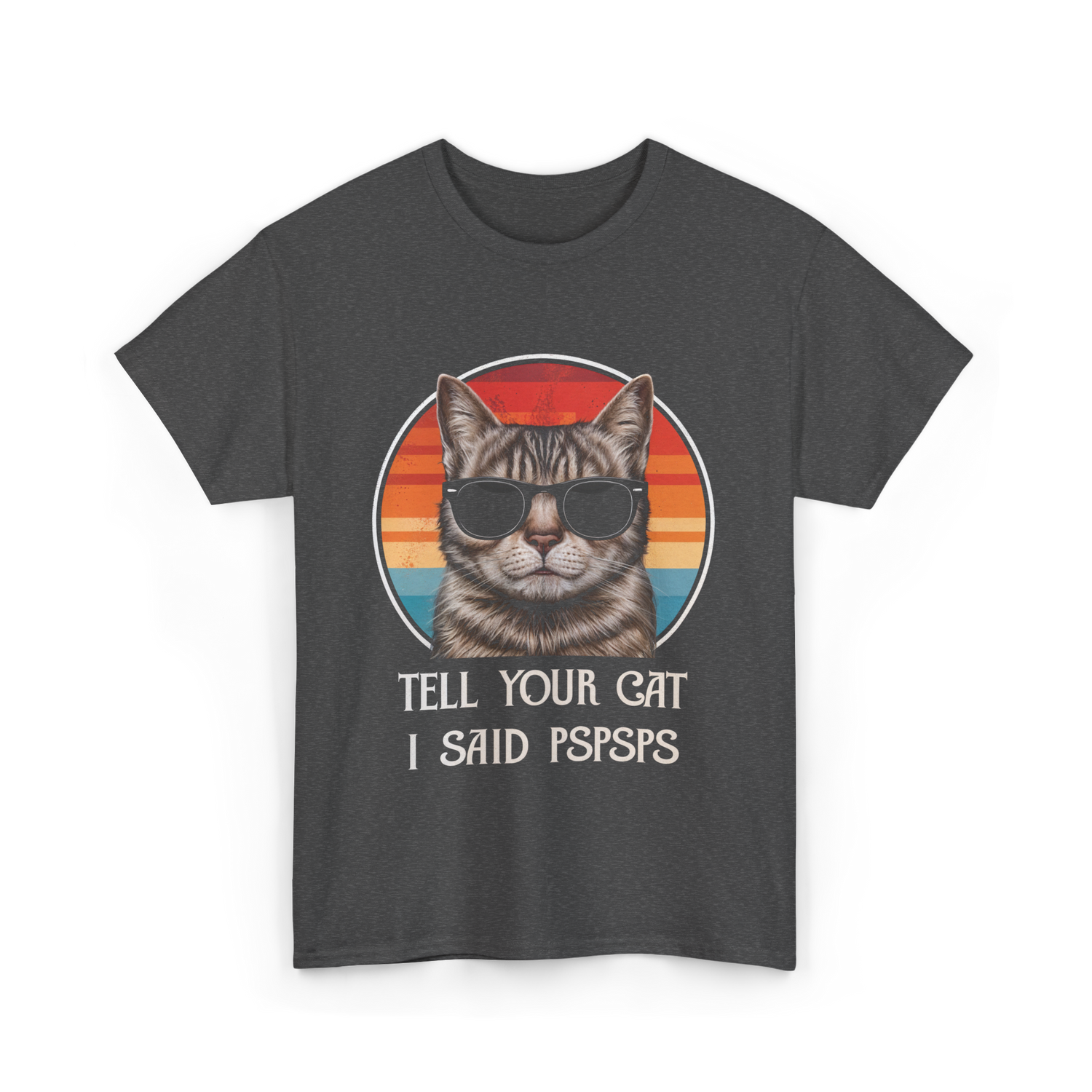 Tell Your Cat I Said Cat Vintage T-Shirt - Dark Heather