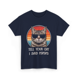 Tell Your Cat I Said Cat Vintage T-Shirt - Navy