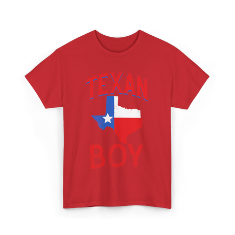 Texan Boy Texas State Pride T-Shirt - Red