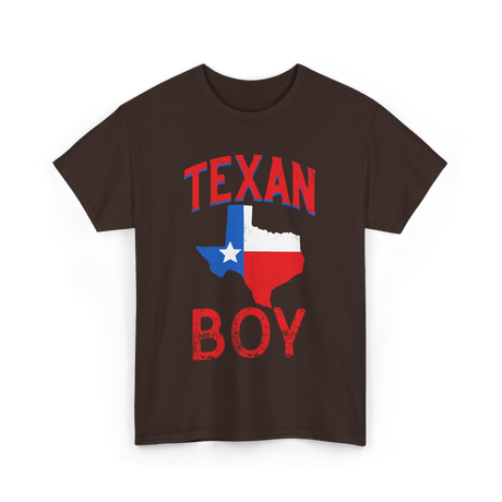 Texan Boy Texas State Pride T-Shirt - Dark Chocolate