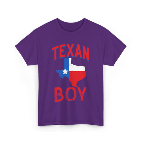 Texan Boy Texas State Pride T-Shirt - Purple