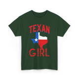 Texan Girl Proud Texas T-Shirt - Forest Green