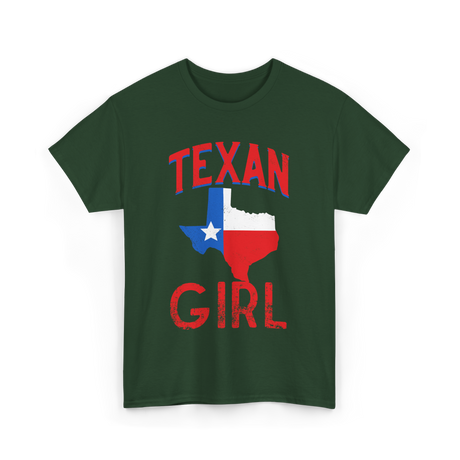 Texan Girl Proud Texas T-Shirt - Forest Green