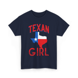 Texan Girl Proud Texas T-Shirt - Navy