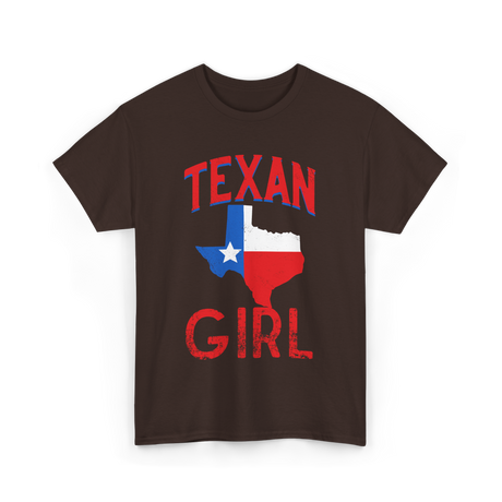 Texan Girl Proud Texas T-Shirt - Dark Chocolate