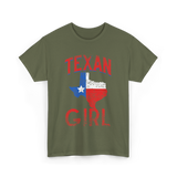 Texan Girl Texas Pride T-Shirt - Military Green