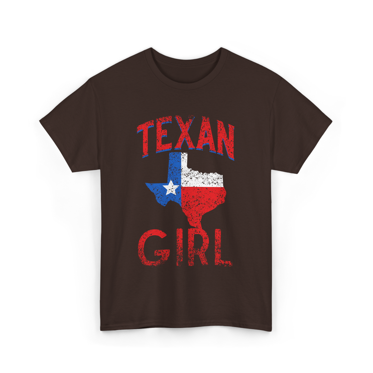 Texan Girl Texas Pride T-Shirt - Dark Chocolate