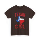 Texan Girl Texas Pride T-Shirt - Dark Chocolate